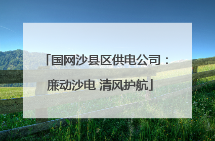 国网沙县区供电公司：廉动沙电 清风护航