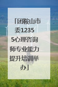 团鞍山市委12355心理咨询师专业能力提升培训举办