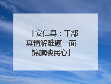 安仁县：干部真情解难题一面锦旗映民心