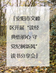 安阳市文峰区开展“读经典悟初心 守党纪树新风”读书分享会