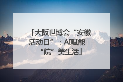 大阪世博会“安徽活动日”：AI赋能“皖”美生活