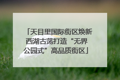 天目里国际街区焕新 西湖古荡打造“无界公园式”高品质街区