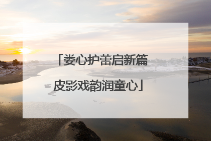 娄心护蕾启新篇 皮影戏韵润童心