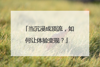 当沉浸成顶流，如何让体验变现？