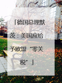 德国总理默茨：美国应给予欧盟“零关税”