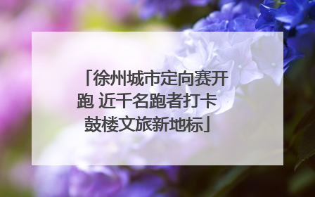 徐州城市定向赛开跑 近千名跑者打卡鼓楼文旅新地标