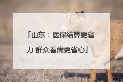 山东：医保结算更省力 群众看病更省心