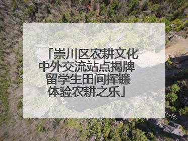 崇川区农耕文化中外交流站点揭牌 留学生田间挥镰体验农耕之乐