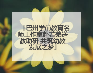 巴州学前教育名师工作室赴若羌送教助研 共筑幼教发展之梦