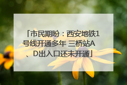 市民期盼：西安地铁1号线开通多年 三桥站A、D出入口还未开通