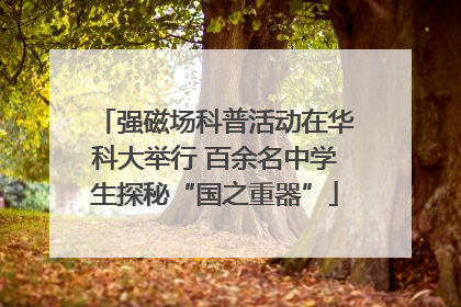 强磁场科普活动在华科大举行 百余名中学生探秘“国之重器”