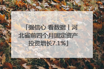 强信心 看数据丨河北省前四个月固定资产投资增长7.1%