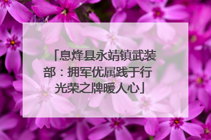 息烽县永靖镇武装部：拥军优属践于行 光荣之牌暖人心