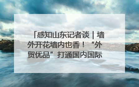 感知山东记者谈｜墙外开花墙内也香！“外贸优品”打通国内国际市场“旋转门”