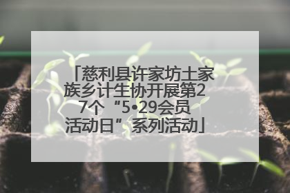 慈利县许家坊土家族乡计生协开展第27个“5•29会员活动日”系列活动