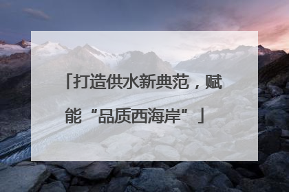 打造供水新典范，赋能“品质西海岸”