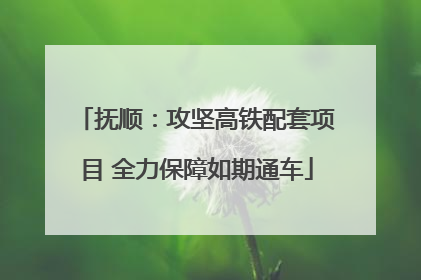 抚顺：攻坚高铁配套项目 全力保障如期通车