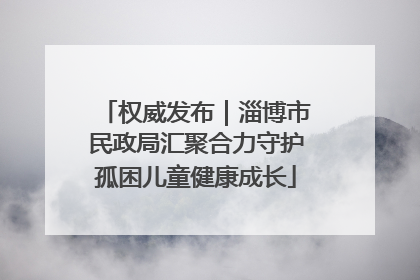 权威发布｜淄博市民政局汇聚合力守护孤困儿童健康成长
