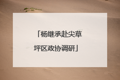 杨继承赴尖草坪区政协调研