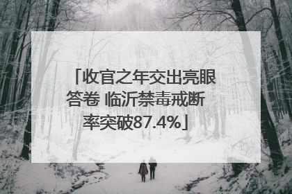 收官之年交出亮眼答卷 临沂禁毒戒断率突破87.4%