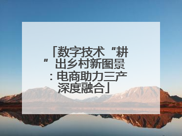 数字技术“耕”出乡村新图景：电商助力三产深度融合