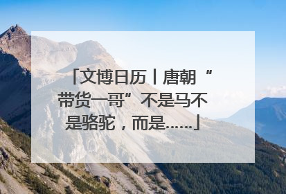 文博日历丨唐朝“带货一哥”不是马不是骆驼，而是……