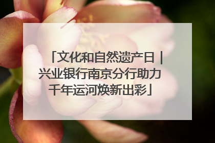 文化和自然遗产日｜兴业银行南京分行助力千年运河焕新出彩