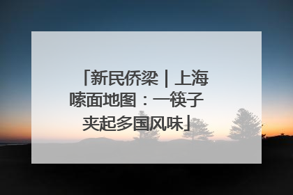 新民侨梁｜上海嗦面地图：一筷子夹起多国风味