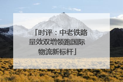 时评：中老铁路量效双增领跑国际物流新标杆