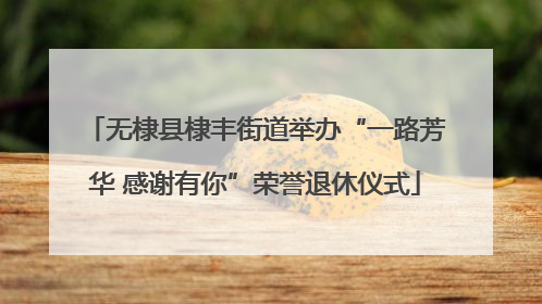 无棣县棣丰街道举办“一路芳华 感谢有你”荣誉退休仪式