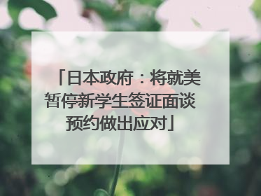 日本政府：将就美暂停新学生签证面谈预约做出应对