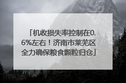 机收损失率控制在0.6%左右！济南市莱芜区全力确保粮食颗粒归仓