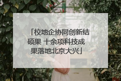 校地企协同创新结硕果 十余项科技成果落地北京大兴