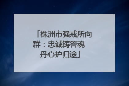株洲市强戒所向群：忠诚铸警魂 丹心护归途
