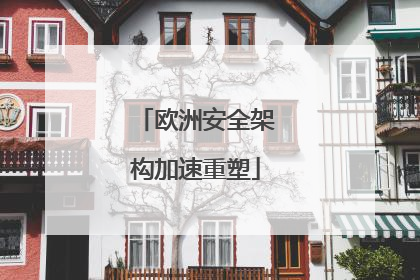 欧洲安全架构加速重塑