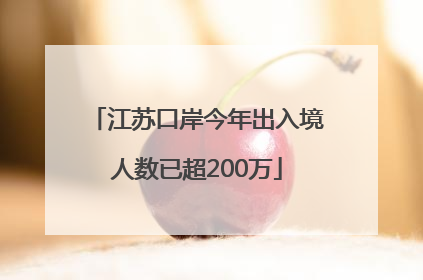 江苏口岸今年出入境人数已超200万