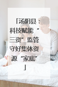 汤阴县：科技赋能“三资”监管守好集体资源“家底”