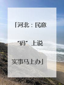 河北：民意“码”上说 实事马上办
