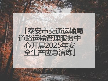 泰安市交通运输局道路运输管理服务中心开展2025年安全生产应急演练