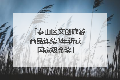 泰山区文创旅游商品连续3年斩获国家级金奖