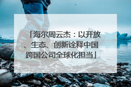 海尔周云杰：以开放、生态、创新诠释中国跨国公司全球化担当