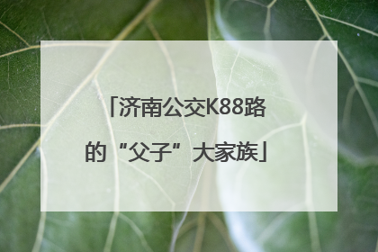 济南公交K88路的“父子”大家族