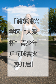 浦东浦兴学区“大爱杯”青少年乒乓球赛火热开启