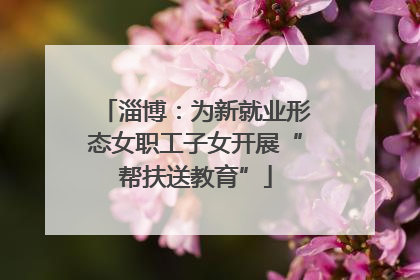 淄博：为新就业形态女职工子女开展“帮扶送教育”