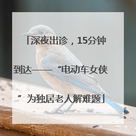 深夜出诊，15分钟到达——“电动车女侠”为独居老人解难题