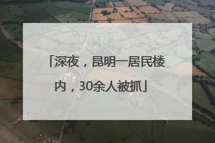 深夜，昆明一居民楼内，30余人被抓