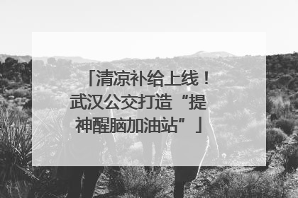 清凉补给上线！武汉公交打造“提神醒脑加油站”