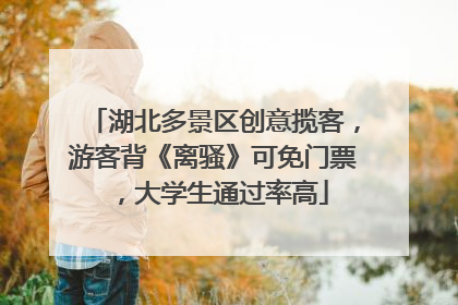 湖北多景区创意揽客，游客背《离骚》可免门票，大学生通过率高