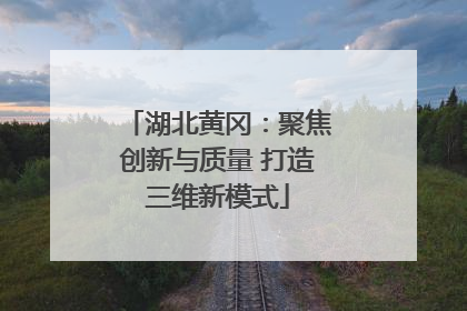 湖北黄冈：聚焦创新与质量 打造三维新模式