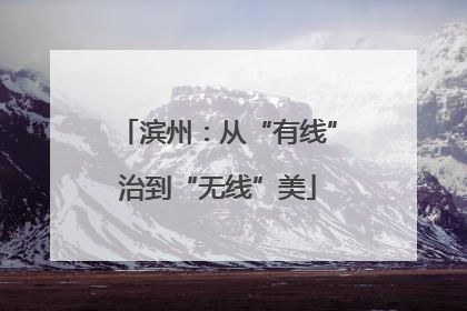 滨州：从“有线”治到“无线”美